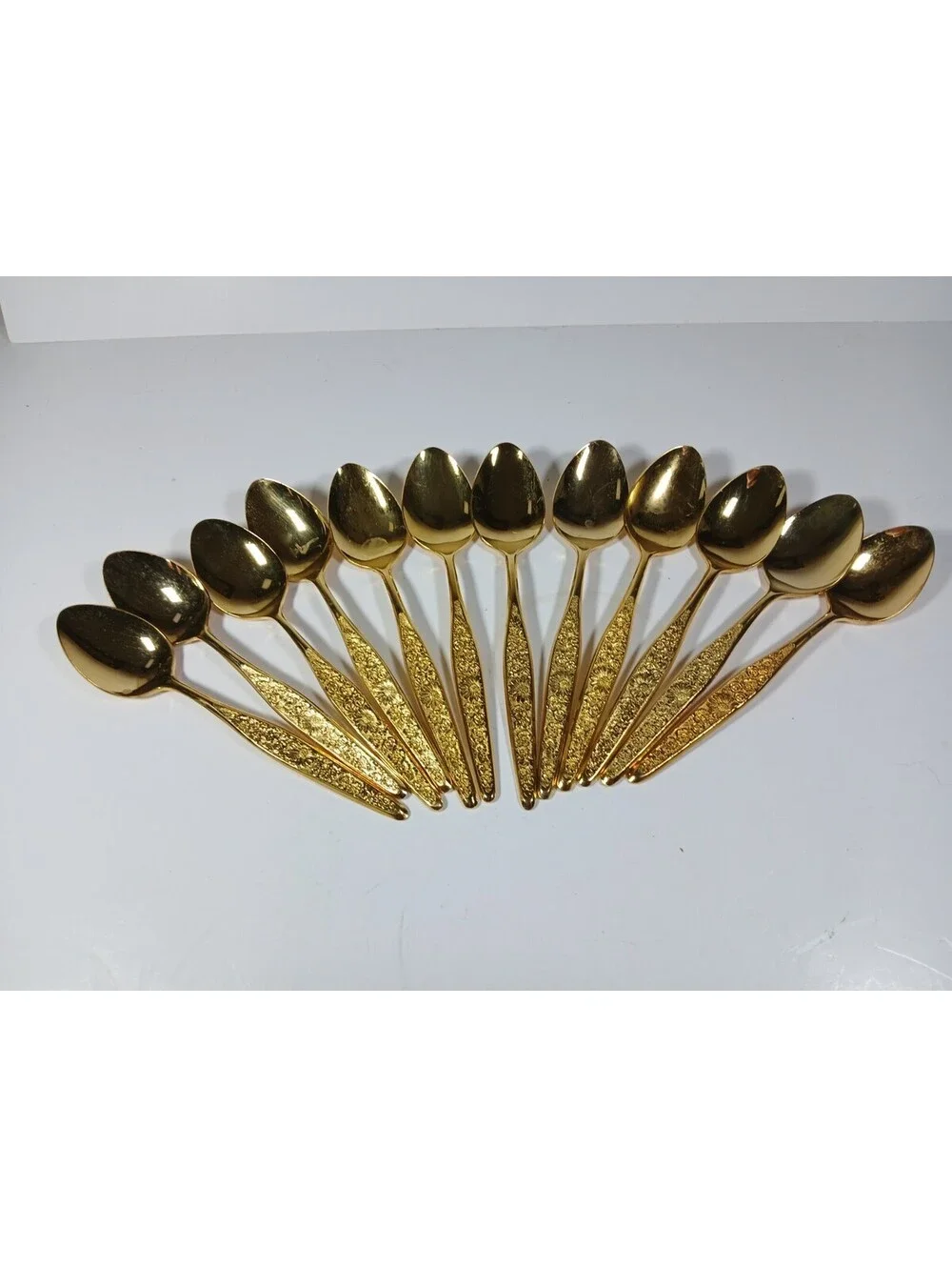 Vtg Present VIP 24K Gold Electroplate Flatware 54 pieces Setting for 12 